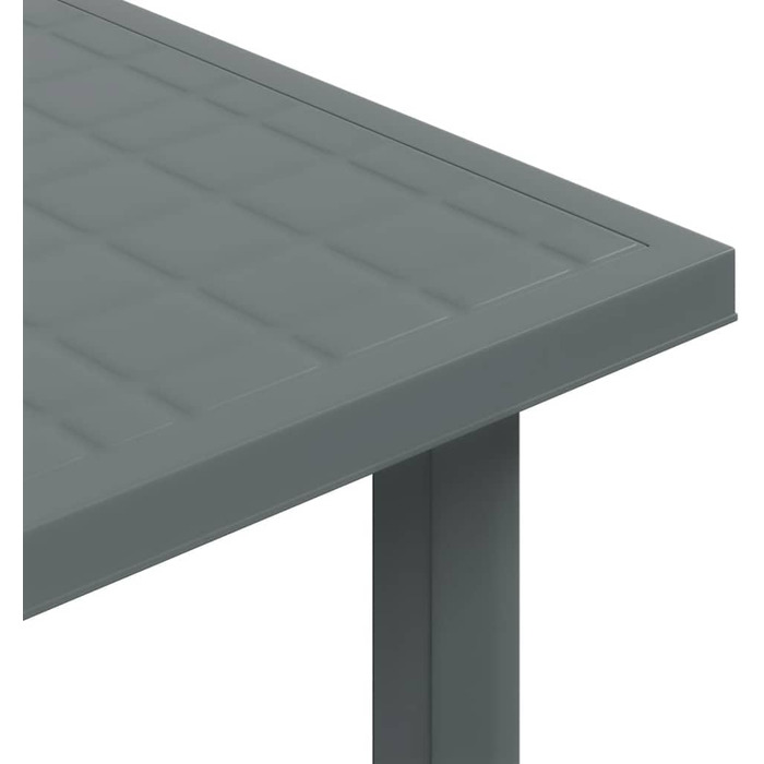Садовий стіл vidaXL 101x68x72 см, пластик, зелений, з отвором для парасольки, для балкона та саду
