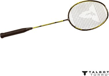 Бадмінтонна ракетка Talbot-Torro Arrowspeed 199.8, графіт-композит, Powerwaves, монолітна, чорна/неонова жовта