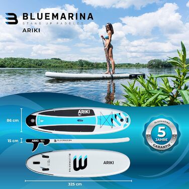 Надувна SUP-дошка Bluemarina Ariki 325x86x15 см, до 140 кг, комплект для сапбордингу, гарантія 5 років
