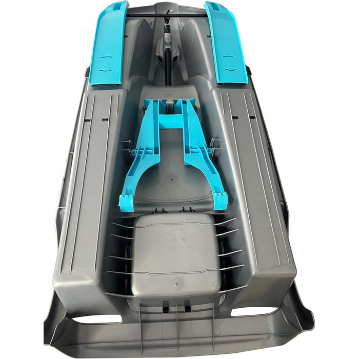 Санки Funwave AlpenGaudi Double Race для двох, сріблясті, 114x55x28 см