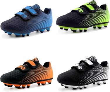Дитячі футбольні бутси для хлопчиків та дівчаток. Низькі, для тренувань та занять спорту на відкритому повітрі. Розміри 28-37 EU, чорно-оранжеві.