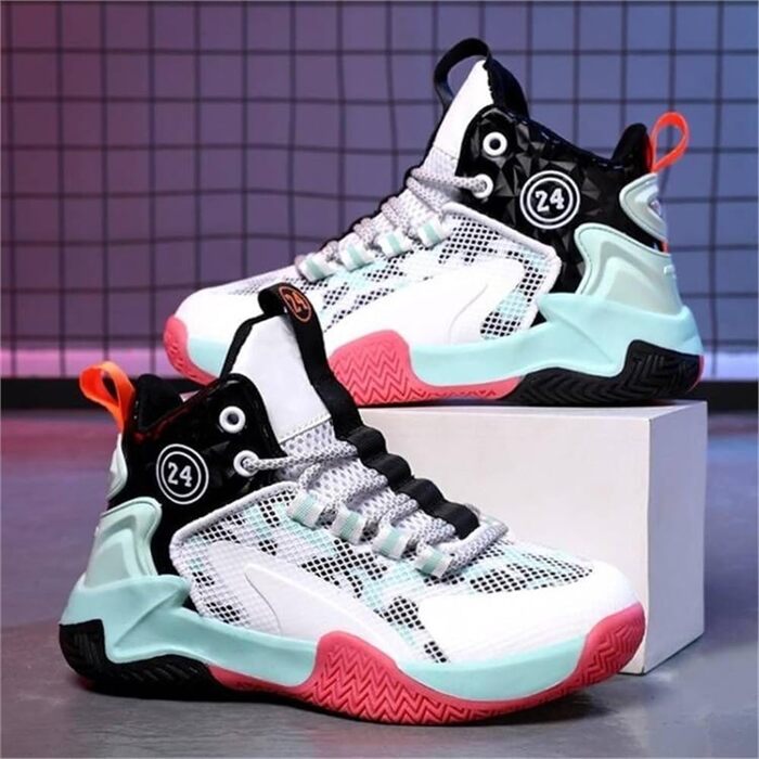 Дитячі баскетбольні кросівки Kinder - спортивне взуття для хлопчиків та дівчаток, кросівки, чоловічі кеди, антиковзаючі бігові кросівки, баскетбольні кросівки хай-топ, унісекс