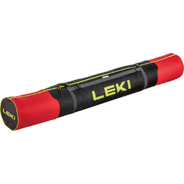 Лижні палиці LEKI Cross Country Ski, яскраво-червоні/чорні/неоново-жовті, для бігових лиж