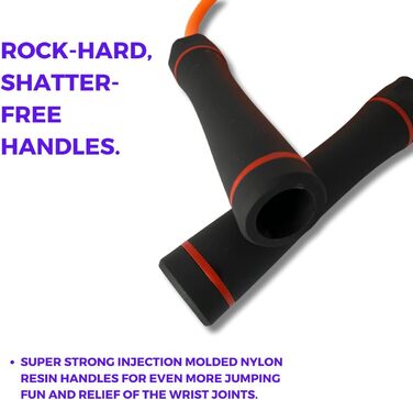 Скакалка Elevate Gravity Heavy Rope 3м, 10мм, обтяжена, для кардіо, схуднення та силових тренувань, з гладкими підшипниками, для дому та вулиці