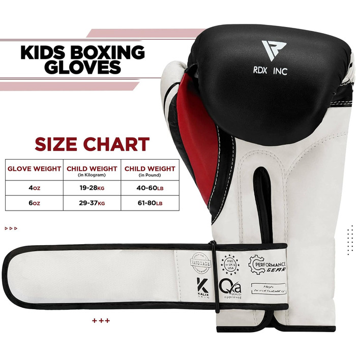 Боксерський мішок для дітей RDX, 60 см, комплект для кікбоксингу, боксу, MMA, карате, муай-тай. Шкіряний мішок Maya Hide, білий. Комплект з рукавичками та сумкою (3 шт.)