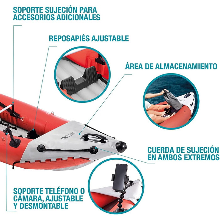 Надувний каяк Intex для 2 осіб