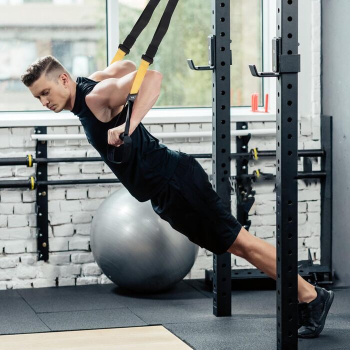 Слінг-тренажер для комплексних тренувань вдома - повний комплект з сумкою та інструкцією, жовтий