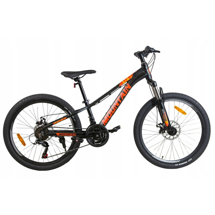 Гірський велосипед Hurtex Mountain 24, рама 11 дюймів, чорний