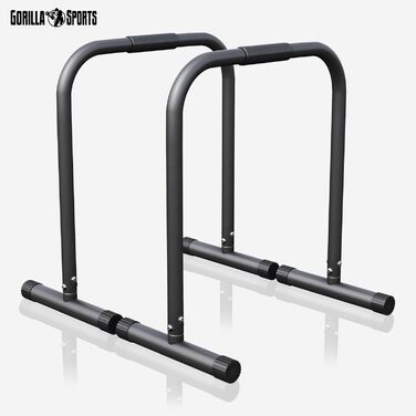Паралетси GORILLA SPORTS, 2 шт, 61x38x73 см, до 200 кг, нековзкі, для віджимань, діпів, кросфіту та каллістеніки, стійки для тренувань, вибір кольору