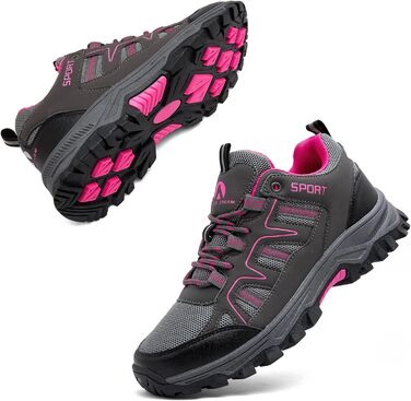 Туфлі для хайкінгу/трекінгу чоловічі та жіночі. Легкі, дихаючі туристичні черевики. Зелені (41 EU, Сірий, Рожевий)