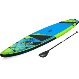 Надувна SUP-дошка Bestway Hydro-Force Touring Aqua Excursion 381×79×15 см, комплект для серфінгу