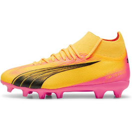 Дитячі футбольні бутси PUMA Ultra Pro FG/AG Jr для гри на траві та штучному покритті, 35 EU, Sun Stream (чорний, помаранчевий, рожевий)