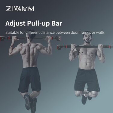 Регульована турнік для дому 71-95 см, настінний, міцний хват, антиковзаюча поверхня, до 200 кг