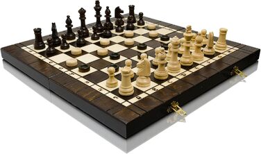 Набір 3в1 Шахи, Нарди, Дама Master of Chess XL 40 см, ручна робота, дорожній набір для дітей і дорослих