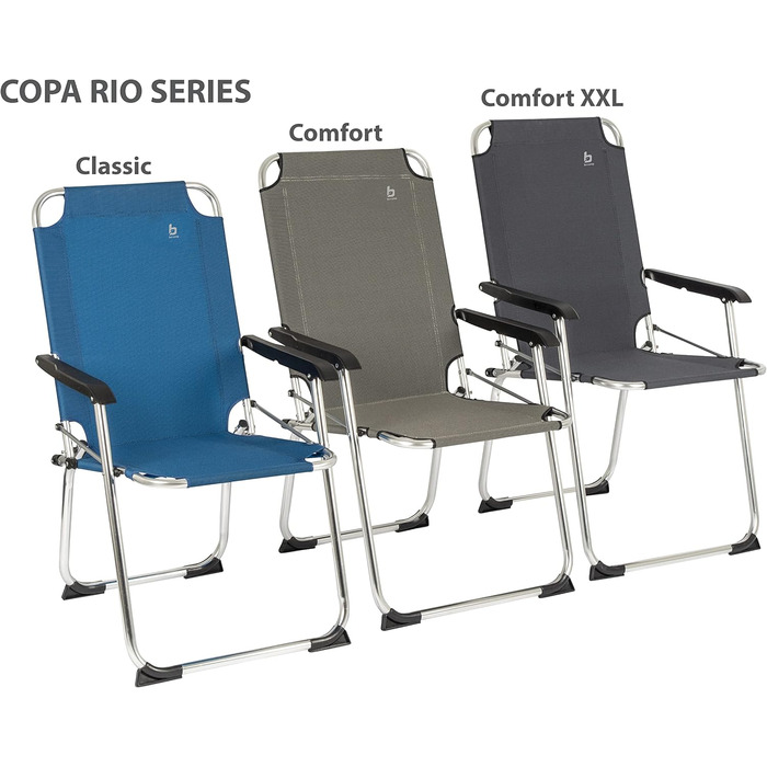 Крісло для кемпінгу Bo-Camp Copa Rio Comfort: складане, для відпочинку на природі та риболовлі (бежеве)