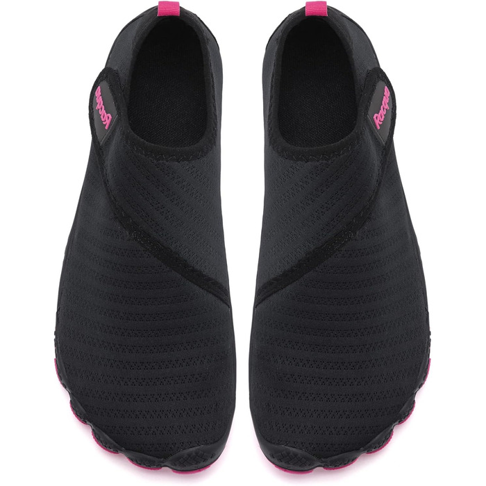 Водні черевики Raqua для чоловіків та жінок, плавання, пляж, чорний, рожевий, 36 EU