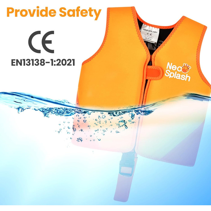 Спасальний жилет для плавання Kinder Mädchen Junge, для дітей 1-6 років, помаранчевий