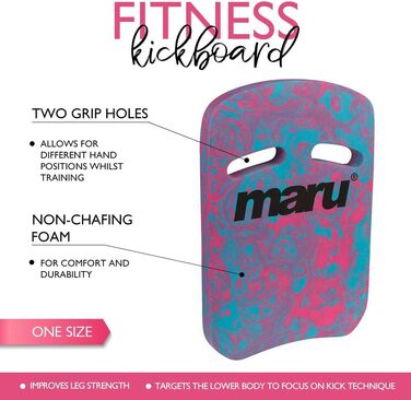Дошка для плавання Maru Unisex Kickboard, синьо-рожева, універсальний розмір AT7125