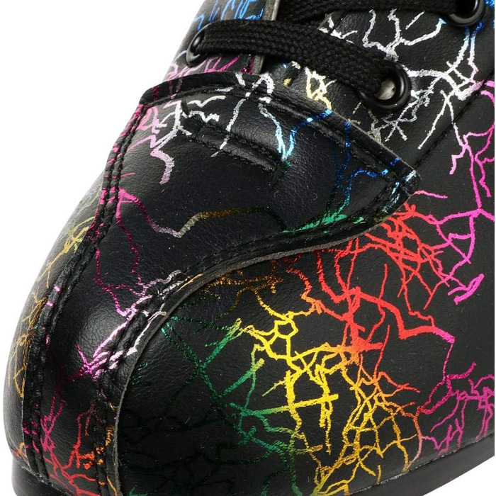 Роликові ковзани унісекс Double Raw з підсвічуванням, класичні високі черевики з PU шкіри, 4 колеса, для початківців, жіночі, чоловічі, дитячі, для залу та вулиці, чорний, розмір 39