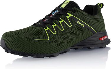 Трекінгові черевики для жінок та чоловіків, дихаючі, для трекінгу та трейлраннінгу (46 EU, темно-зелений)