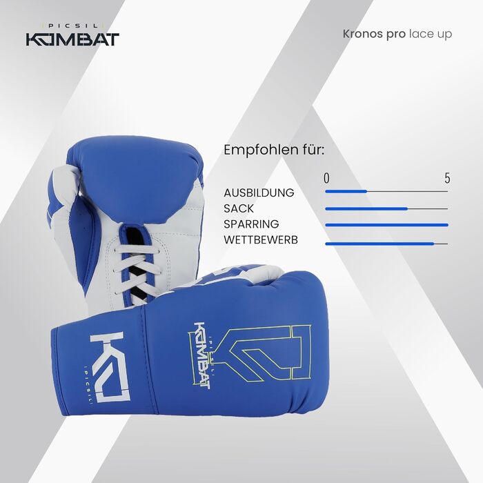 Боксерські рукавички PICSIL Kombat Kronos Pro Lace Up для Муай Тай, ММА, кікбоксингу, універсальні тренувальні
