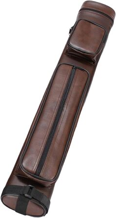 Чохол для кия Billard з 4-ма відділеннями, коричневий, з PU-шкіри