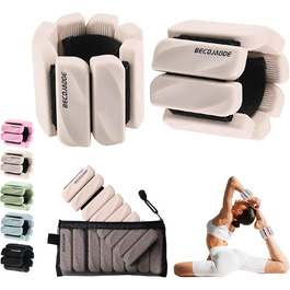 Важкі манжети для ніг BECOJADDE 0.45/0.9 кг - набір 2 шт. для тренувань ніг та рук. Підходять для бігу, кардіо, аеробіки та силових вправ.