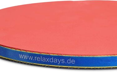Набір для настільного тенісу Relaxdays: 4 сумки, 8 дерев'яних ракеток, 12 м'ячів, 4 сітки 150 см, аксесуари для пінг-понгу, синій