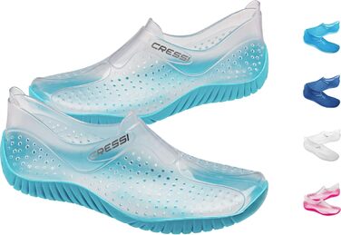 Водні черевики Cressi - ідеальні для пляжу, моря, човна та інших водних активностей (прозорий світло-блакитний, 35 EU, для дорослих)