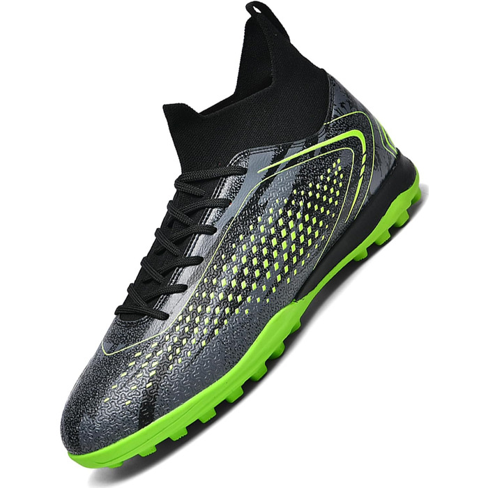 Дитячі футбольні бутси Donbest для хлопчиків: бутси для штучного газону, AG, FG, з шипами, професійні, чорний, 36 EU