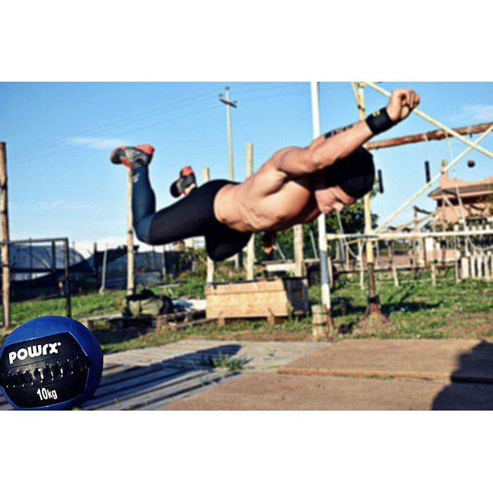Медичний м'яч Wall-Ball 7 кг POWRX, професійний, бірюзовий