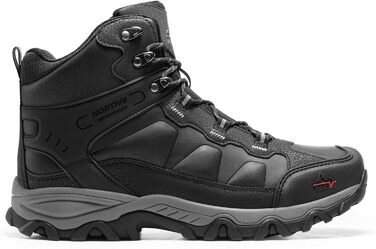 Чоловічі трекінгові черевики NORTIV 44 EU, чорні: водонепроникні, для хайкінгу, альпінізму та туризму
