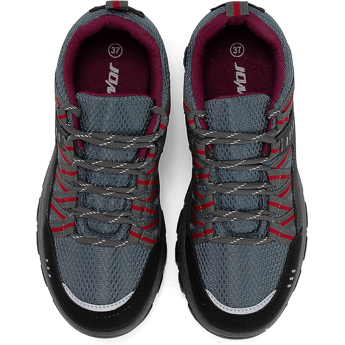 Жіночі трекінгові черевики JOMIX - Легкі, дихаючі, з антиковзанням, для хайкінгу та альпінізму (36 EU, Сірий)