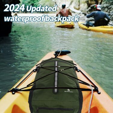 Sunnylon Сумка-рюкзак Dry Bag 20L, водонепроникна з відділенням для телефону, IPX8, для плавання, каякінгу, рафтингу, зеленого кольору