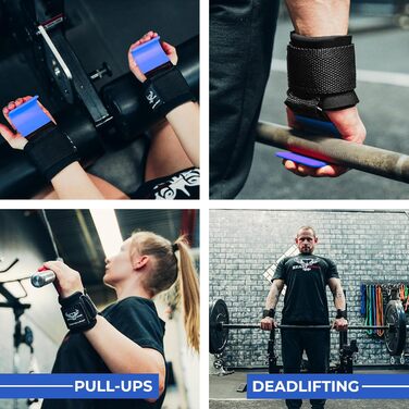 Набори для важкої атлетики BEAST RAGE: напульсники для зап'ястя, неопренові, з гелевою підкладкою, антиковзаючі, для тренувань у спортзалі, чоловічі та жіночі (Блакитний)
