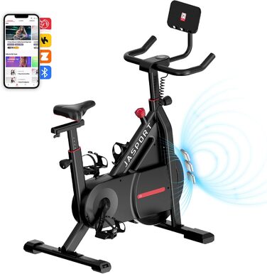JASPORT C3 Ергометр: тихий велотренажер для дому з магнітним опором, LED-дисплеєм, кардіотренуваннями та вагою до 120 кг. Сумісний з додатком з відеокурсами