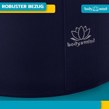 Йога-подушка Body & Mind® для медитації та сидіння; знімний чохол, дихаюча преміум-наповнювач, висота 18 см (Блакитний)