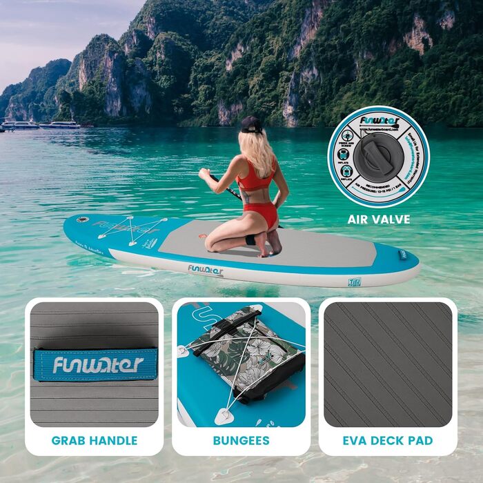 Надувний SUP-борд FunWater 10'6' для дорослих: комплект з аксесуарами