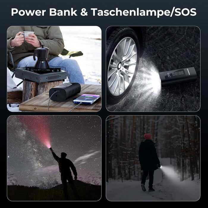 Електричний компресор-насос YOUNGDO 6000mAh, 150 PSI для велосипеда, авто, мотоцикла, м'ячів