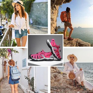 Чоловічі та жіночі шкіряні сандалії: пляжні, трекінгові, для активного відпочинку, літні, пішохідні. Розміри 36-46 (37 EU), колір рожевий