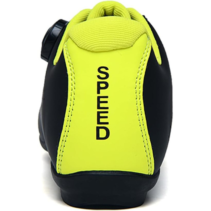 Велосипедні черевики для чоловіків та жінок, для шосе та гірського велосипеда, з гумовою підошвою, дихаючі кросівки, не блокуючі велосипедні черевики MTB, чорні (45 EU)