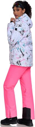 Комплект зимового одягу HOTIAN Daen: водонепроникний, вітронепроникний, для катання на лижах та сноуборді, походів та альпінізму (M, 2 кольори + рожевий)