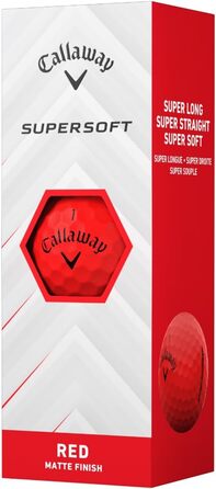 Гольф м'яч Callaway Supersoft 2025, білий (червоний)