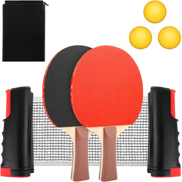 Набір для настільного тенісу: 2 ракетки, сітка, м'ячики, сумка