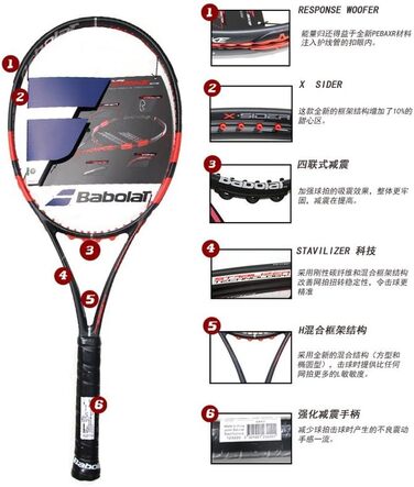 Тенісна ракетка Babolat Pure Strike 16/19 (розмір 4, професійна)