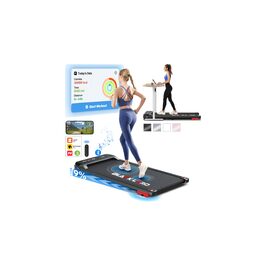 Електричний біговий тренажер BLACK LORD з нахилом 9%, 3.2 PS, Walking Pad 4-в-1 для дому та офісу, 12 програм, динамік, 140 кг, чорний