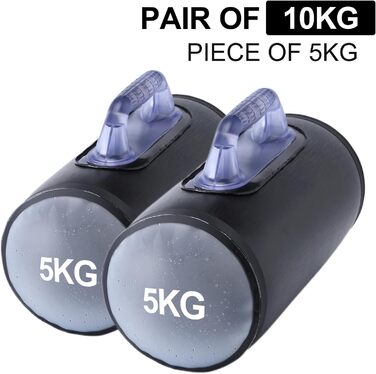 Гідравлічні гантелі Deiris, набір для заповнення водою, вага до 14 кг/пара, для силових тренувань та фітнесу (Чорний: пара 10 кг)