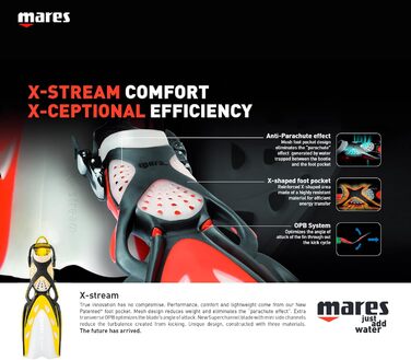 Ласти Mares X-Stream для дорослих, унісекс, розмір XL, жовті