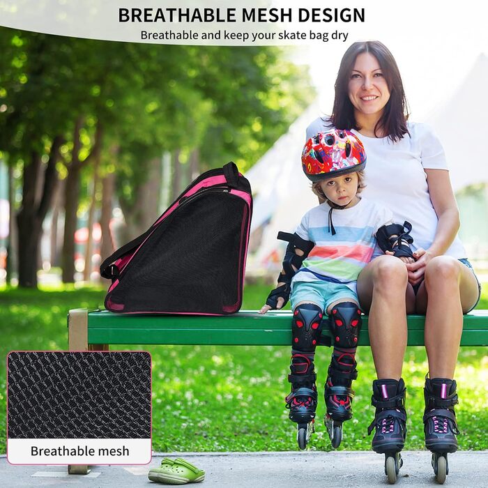 Сумка для роликових ковзанів MXiiXM, дихаюча, з регульованим плечовим ременем, для жінок, чоловіків, дітей та дорослих, аксесуари для роликів
