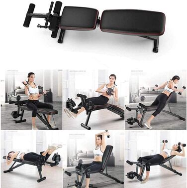 Багатофункціональна лава для тренувань, регульована фітнес-лавка для комплексних тренувань, складана лава для тренувань